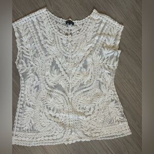 Boho Cream Lace Top